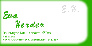 eva werder business card